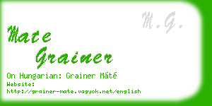 mate grainer business card