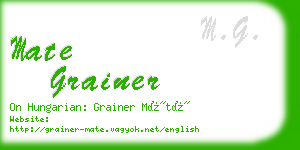 mate grainer business card